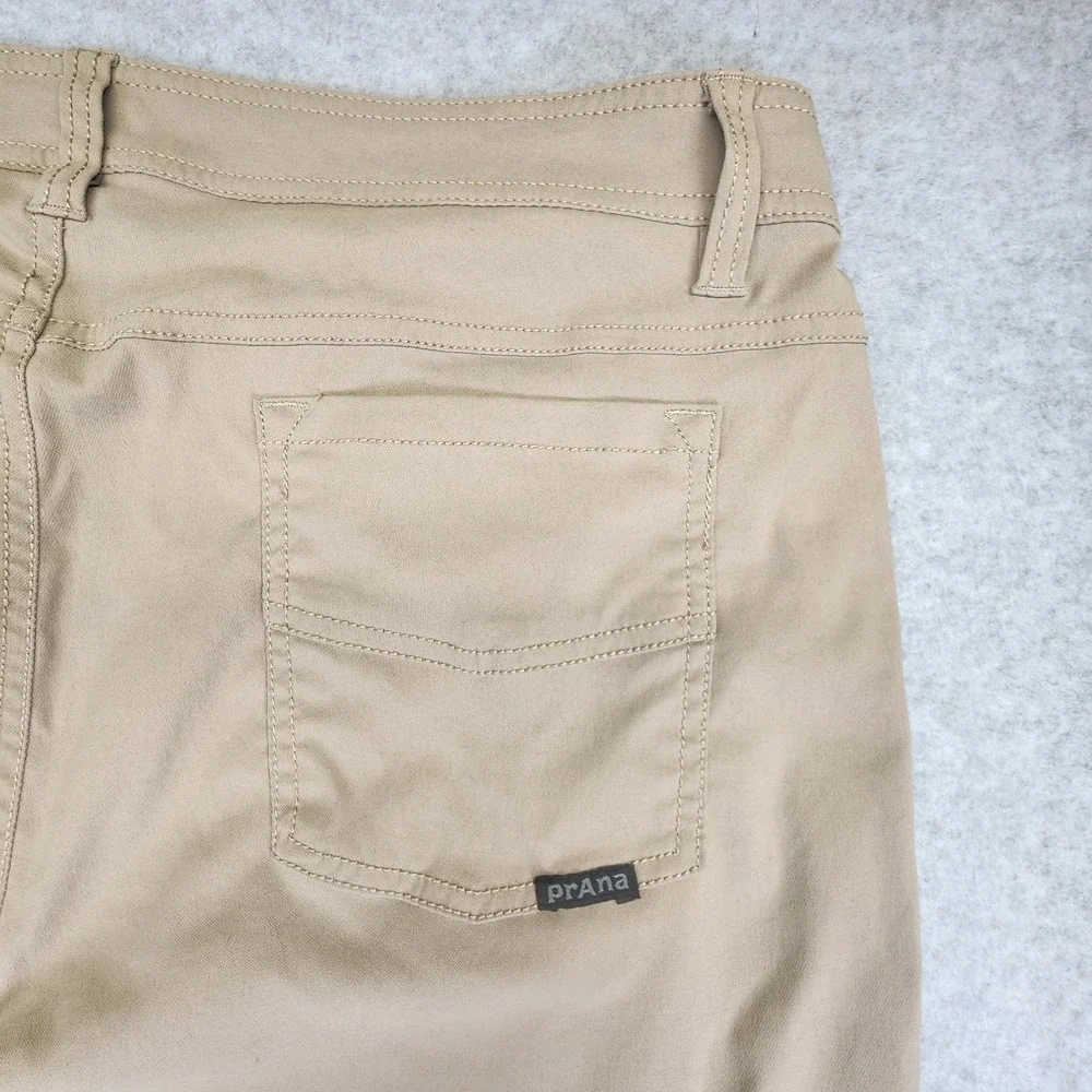 Prana Brion Pant 38x30 Slim Fit Beige Stretch Lightweight Hiking Nylon‎ Outdoor